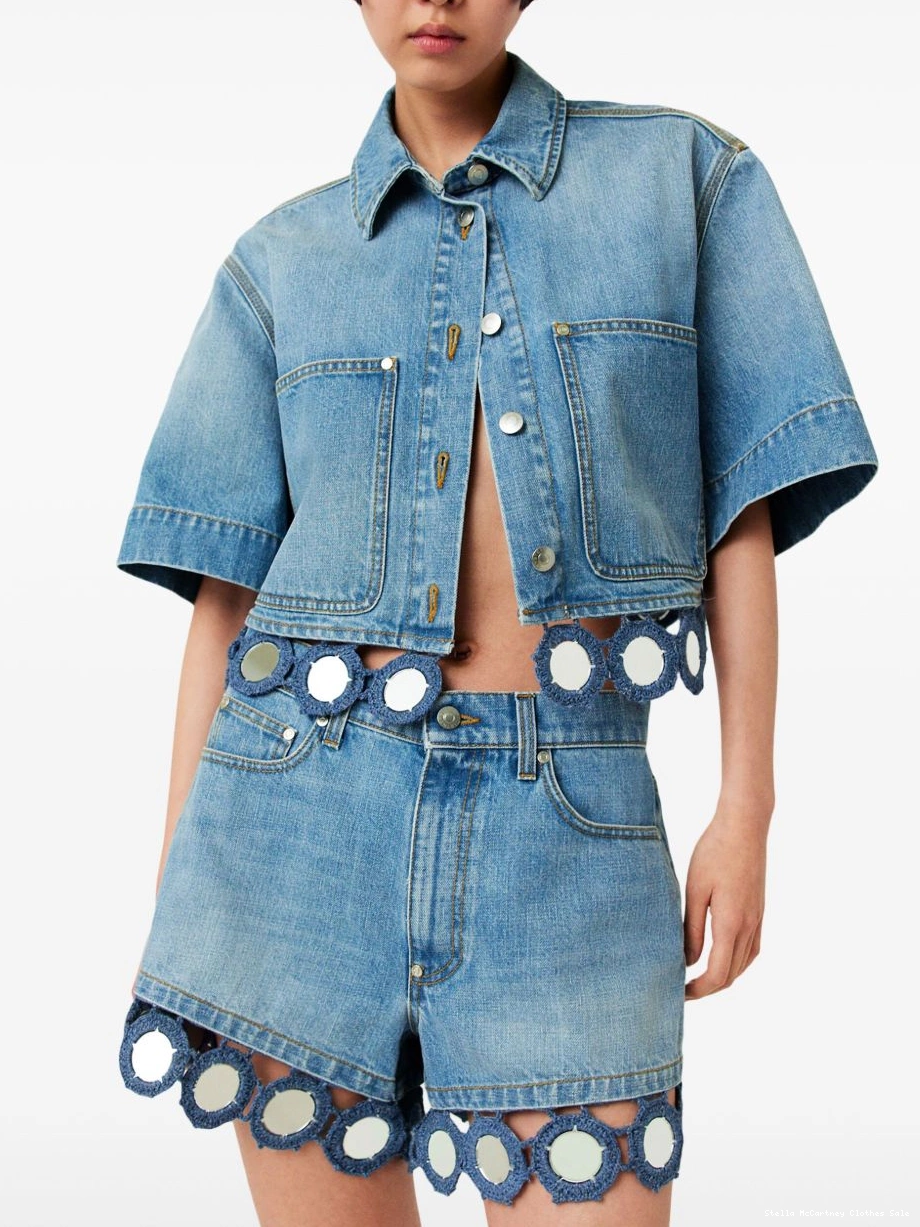 Affordable denim McCartney Mirrors high-waisted Stella shorts Women Summer 0716